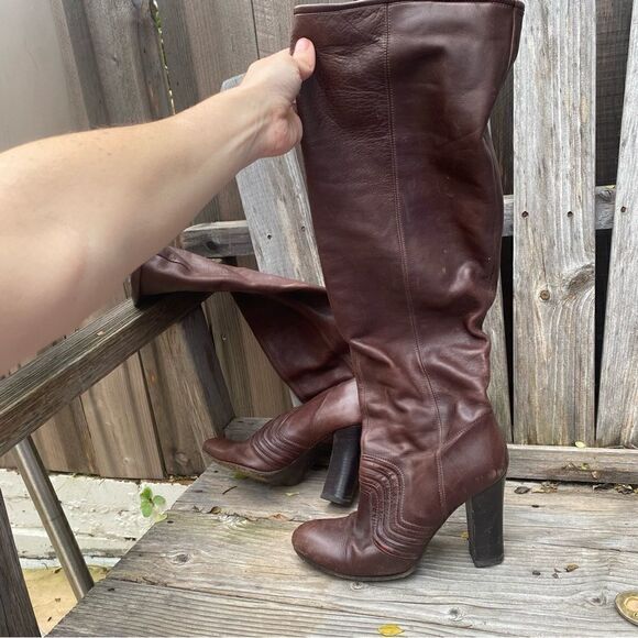 Miss sixty brown high leather boots size 37 - Picture 14 of 16